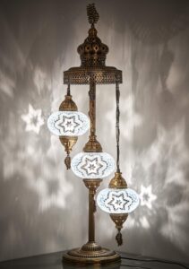 demmex 2020 customizable turkish moroccan mosaic tiffany floor table lamp 3 big globes