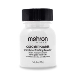 mehron makeup colorset powder | translucent powder setting powder | face powder for special effects, halloween, & film 0.5 oz (14 g)