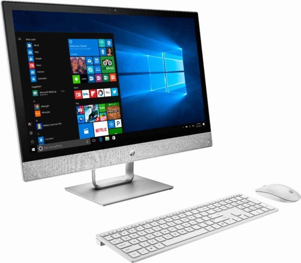 HP Pavilion All-in-One 23.8" FHD IPS Touchscreen Widescreen LED Display Premium Desktop | Intel Core i5-8400T Processor Six-Core | 12GB DDR4 | 2TB HDD | Include Keyboard & Mouse | Windows 10 | White