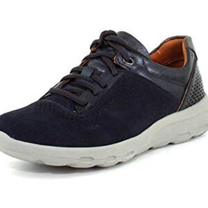 Rockport Womens Lets Walk W Ubal Blue Nubuck Sneaker - 8 M