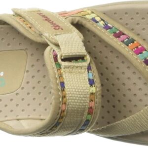 Skechers womens Reggae - Mad Swag Toe Thong Woven Sandal, Dark Natural, 8 US