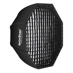 godox sb-ue 47"/120cm umbrella octagon softbox reflector with honeycomb grid for speedlight flash (bowens mount)
