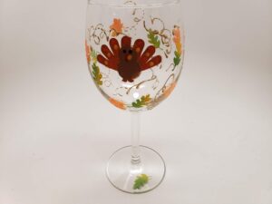 thanksgiving turkey wine glass great addition to your fall decor