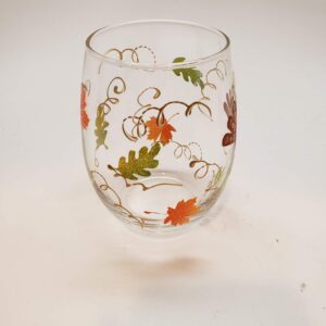 Thanksgiving Turkey Wine Glass Great addition to your fall decor