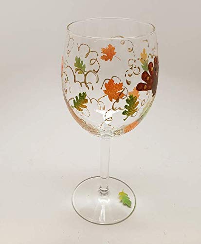 Thanksgiving Turkey Wine Glass Great addition to your fall decor