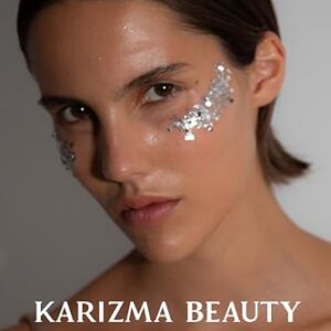 Platinum Biodegradable Chunky Glitter // Karizma Beauty Silver Bio Glitter Eco Glitter Face Glitter Festival Chunky 10g