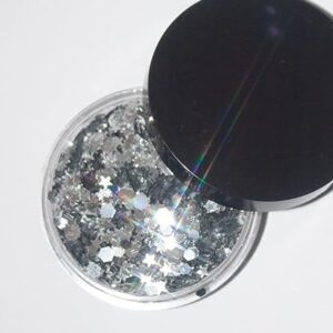 Platinum Biodegradable Chunky Glitter // Karizma Beauty Silver Bio Glitter Eco Glitter Face Glitter Festival Chunky 10g