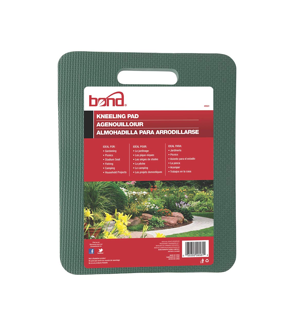 Bond Manufacturing 9581 Large Kneeling Pad, Green