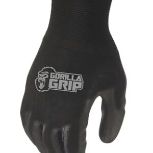 Gorilla Grip Gloves, Max Grip, All Purpose Work Gloves, Slip Resistant, Nylon Shell, X-Large, 25 Pairs