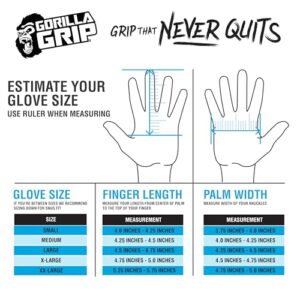 Gorilla Grip Gloves, Max Grip, All Purpose Work Gloves, Slip Resistant, Nylon Shell, X-Large, 25 Pairs