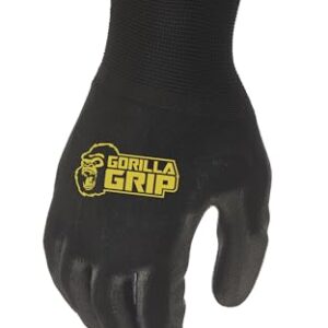 Gorilla Grip Gloves, Max Grip, All Purpose Work Gloves, Slip Resistant, Nylon Shell, Medium, 15 Pairs