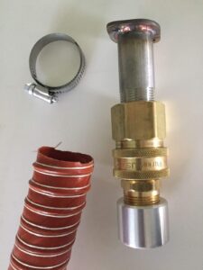 genexhaust compatible with honda eu6500is/eu7000is generator 1-1/2" quick disconnect silicone exhaust extension 8 foot length