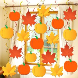 katchon, thanksgiving swirls for thanksgiving decorations indoor - pack of 30, no diy | thanksgiving hanging decorations, fall decorations indoor | fall office decor, fall classroom decorations