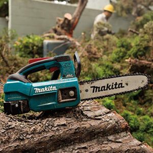 Makita XCU06T 18V LXT Lithium-Ion Brushless Cordless (5.0Ah) 10" Top Handle Chain Saw Kit, Teal