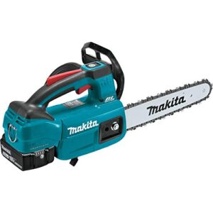 Makita XCU06T 18V LXT Lithium-Ion Brushless Cordless (5.0Ah) 10" Top Handle Chain Saw Kit, Teal