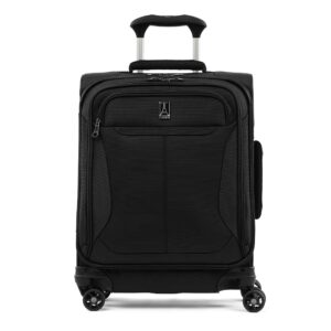 travelpro tourlite softside expandable luggage with 4 spinner wheels, lightweight suitcase, men and women, black, carry-on 19-inch