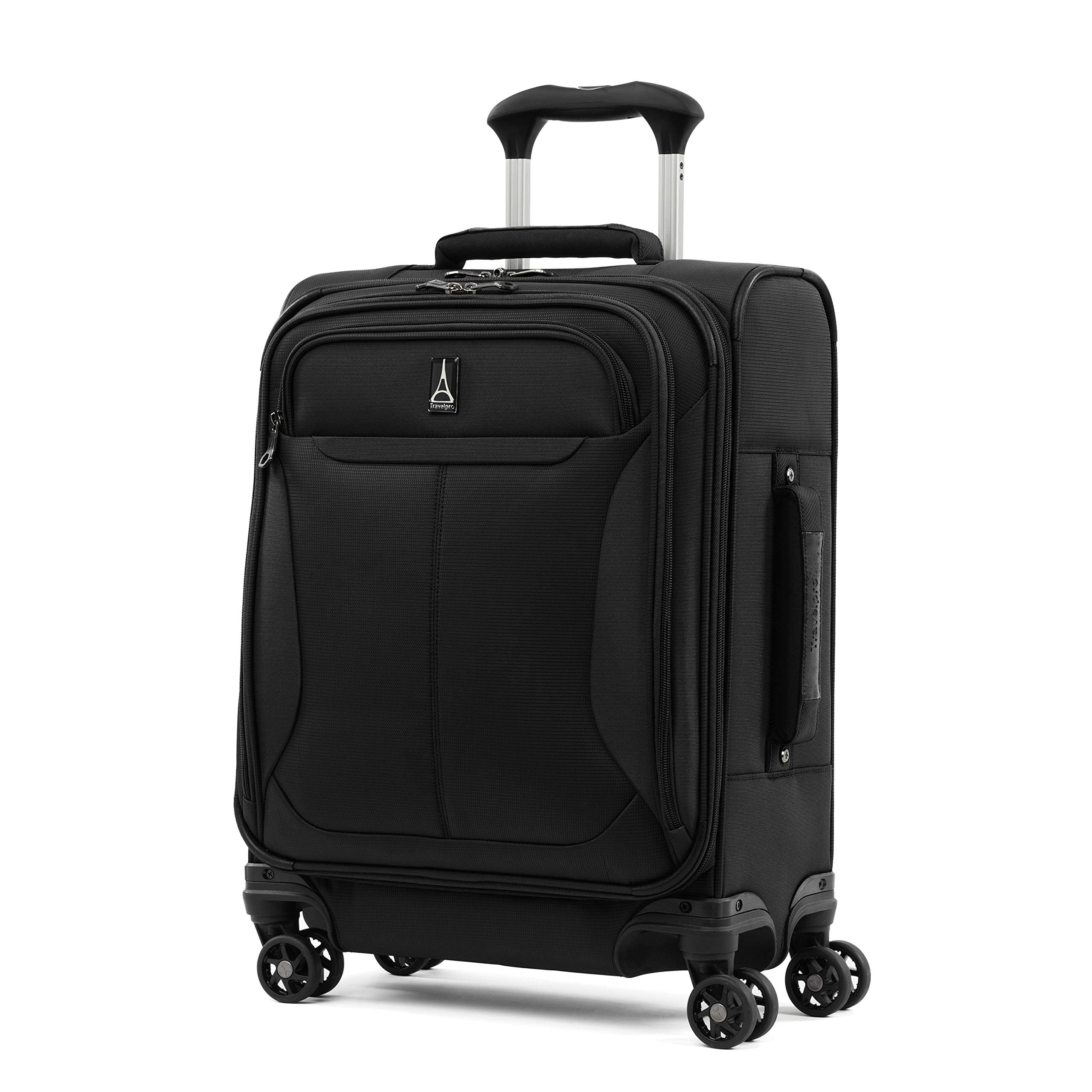Travelpro Tourlite Softside Expandable Luggage with 4 Spinner Wheels, Lightweight Suitcase, Men and Women, Black, Carry-On 19-Inch