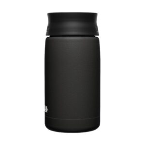 CamelBak Hot Cap Travel Mug, Insulated Stainless Steel, Perfect for taking coffee or tea on the go - Leak-Proof when closed - 12oz, Black