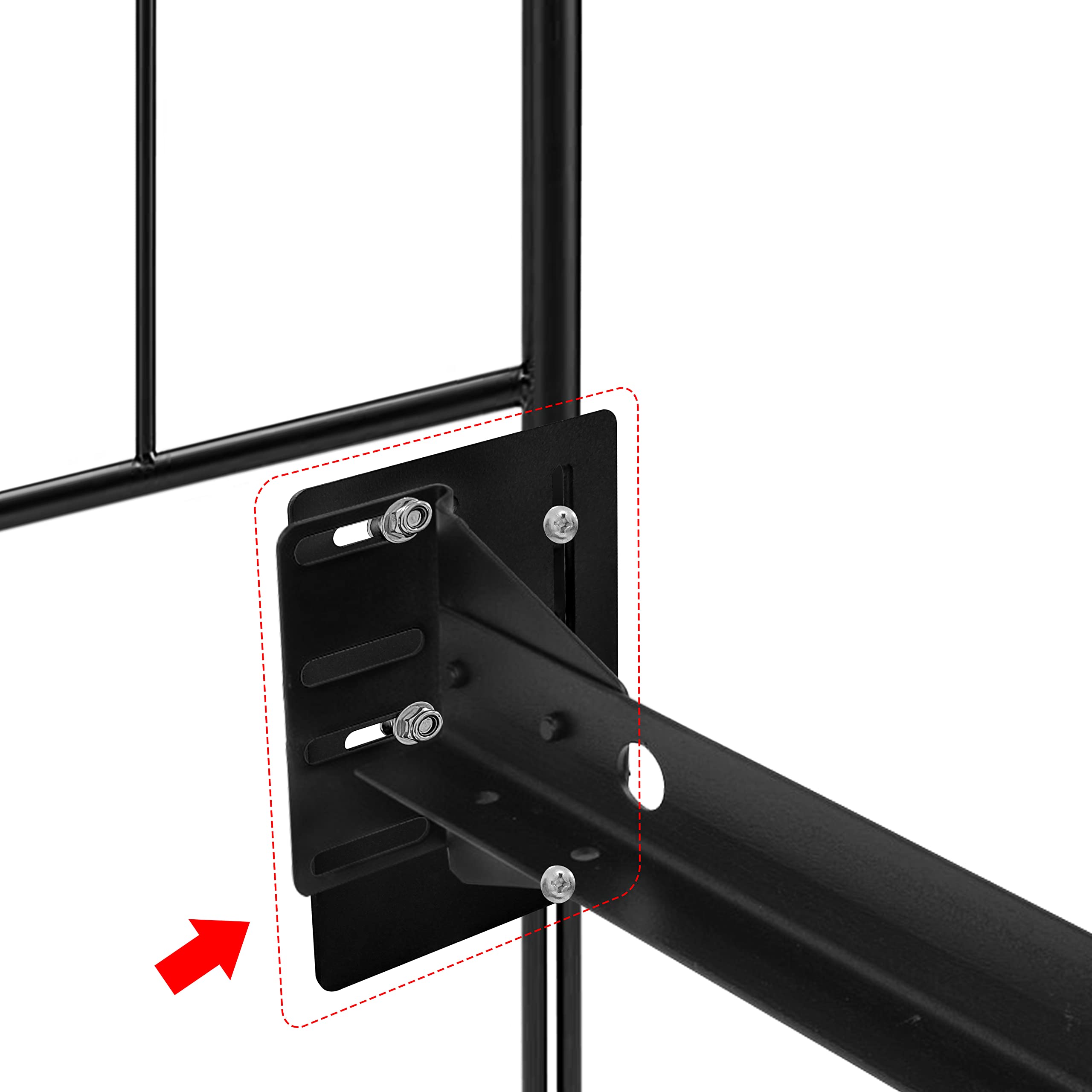 2 Pcs Bed Frame Headboard Modification Plate Designed to Attach Bolt-on headboard Vertical Brackets,Fit for Extra Heavy Duty Headboard.