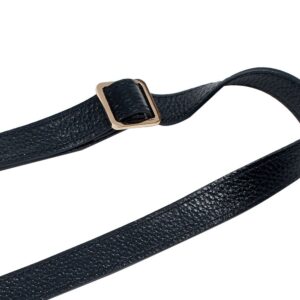 VanEnjoy Full Grain Leather Adjustable Replacement Strap Cross Body Bag Purse, 26-51 inch Gold Hardware - 1.8 CM Width (Black-Silver Metal With Tasse) (1# Black)