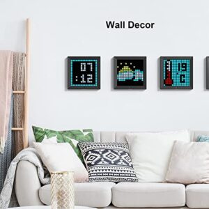 Divoom Pixoo - Pixel Art Digital Picture Frame with 16x16 LED Display APP Control - Cool Animation Frame Wall/Desk Mount for Gaming Room & Bedside Table -Black