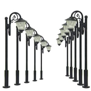 lym36 10pcs model railway train lamp post street lights 5.2cm 2.05inch tt n scale leds new