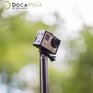 DOCAZOO, 24 Foot Camera Pole – 6-24 ft Extension Pole + Camera Adapter for GoPro, Camera or Video Camera | Provides up to 30 Feet of Reach | Painters Pole Camera Adapter