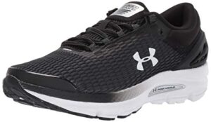 under armour women's charged intake 3 athletic shoe, black//white, 11 m us