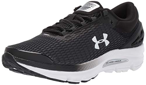 Under Armour Women's Charged Intake 3 Athletic Shoe, black//white, 11 M US