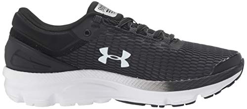 Under Armour Women's Charged Intake 3 Athletic Shoe, black//white, 11 M US