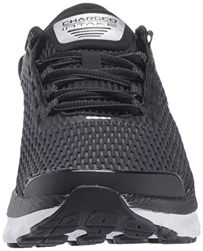 Under Armour Women's Charged Intake 3 Athletic Shoe, black//white, 11 M US