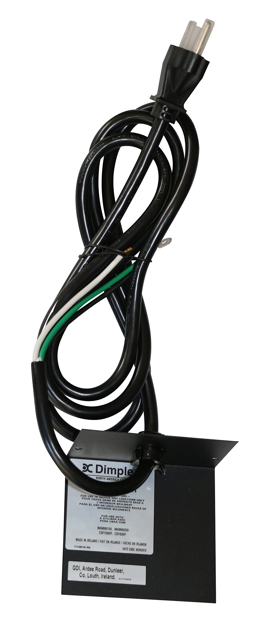 Dimplex Opti-Myst Plug Kit (Model: CDFI-PLUGKIT), 120 Volt