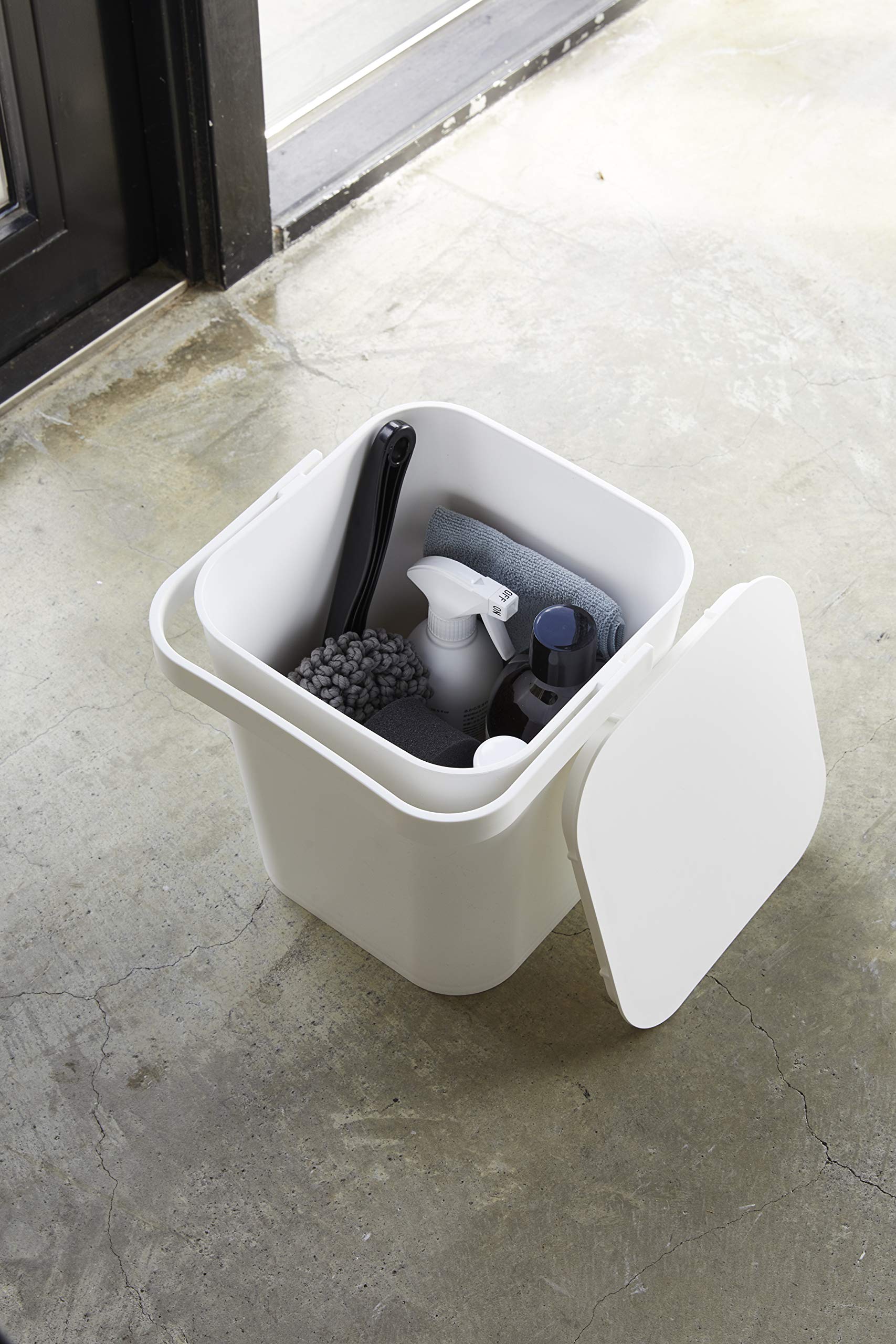 YAMAZAKI home Tower Storage Bin White