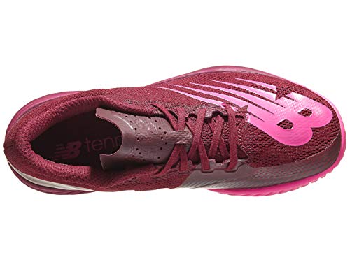 New Balance Women's 896 V3 Hard Court Tennis Shoe, Peony/Vivid Coral, 5.5 W US