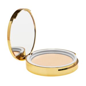 winky lux diamond complexion powder, compressed matte foundation with powdered diamonds for flawless airbrush effect, blurs pores and fine lines, 8g, light