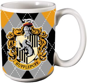 spoontiques harry potter ceramic coffee mug for hot & cold beverages - cute mug for coffee lovers, 12 oz - hufflepuff