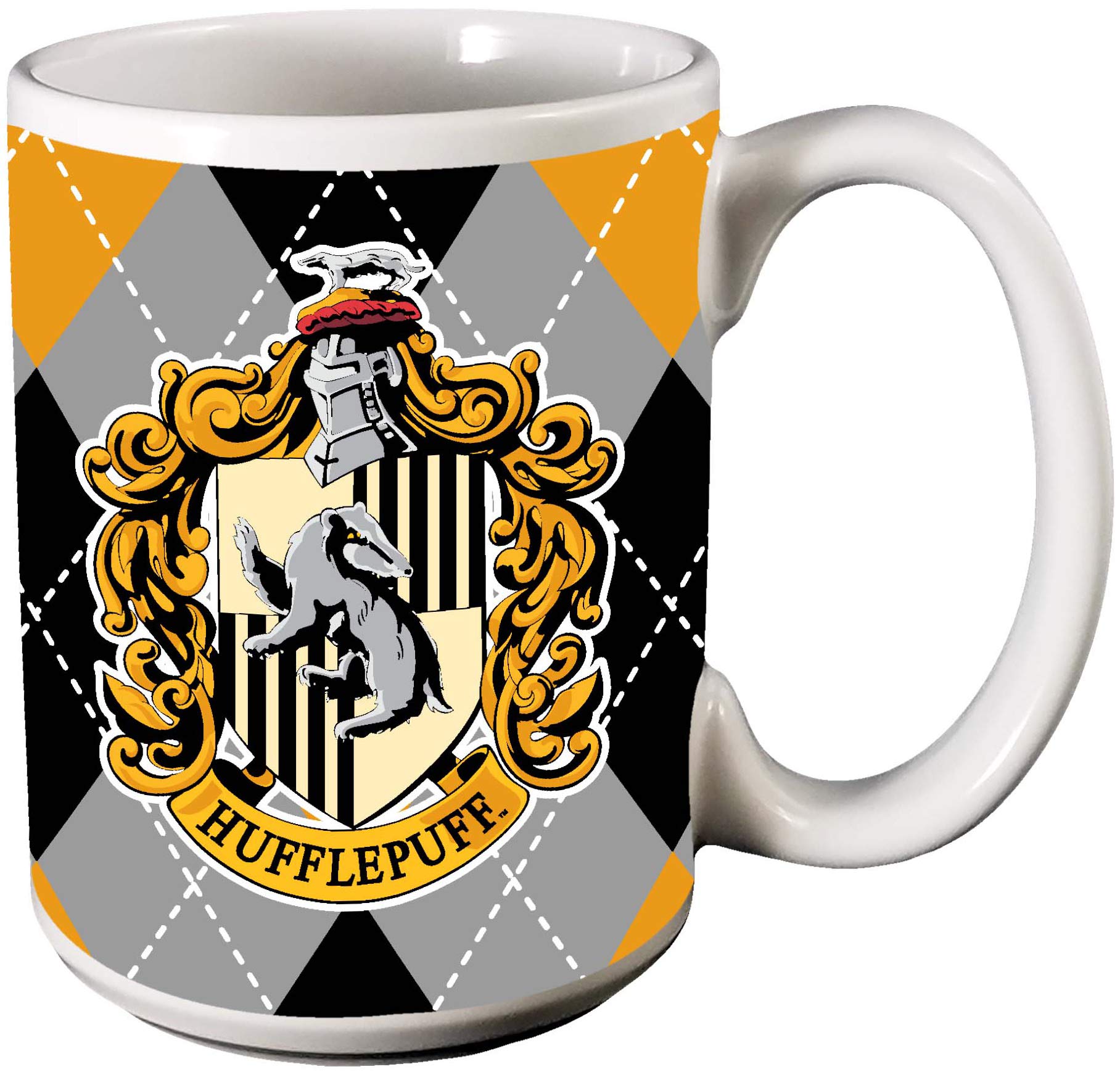Spoontiques Harry Potter Ceramic Coffee Mug for Hot & Cold Beverages - Cute Mug for Coffee Lovers, 12 Oz - Hufflepuff
