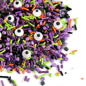 Sweets Indeed Sprinkles, Edible Sprinkle Mix, Perfect for Cake Decorations, Baking, Ice Cream, Cookies, Cupcake Topper, 6 ounces (Monster Mash)