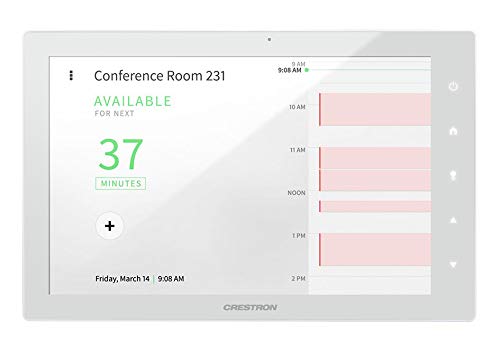 Crestron 10.1” Room Scheduling Touch Screen, White Smooth