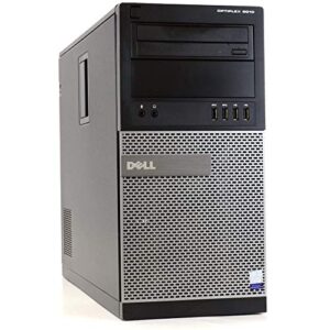 dell optiplex 9020 tower premium business desktop computer (intel quad-core i5-4670, 16gb ram, 128gb ssd + 2tb hdd, dvd, wifi, windows 10 professional) (renewed) (9020 i5 2tb hdd hdmi)