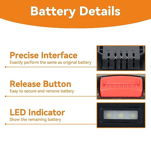 FERRYBOAT 2Pack 7.0Ah DCB206 Replacement for Dewalt 20V Battery DCB200 DCB201 DCB203 DCB204 DCB207 DCD/DCF/DCG Series Tools