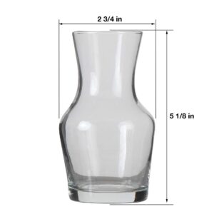 Lily's Home Individual Glass Wine Decanters, Miniature Personal Size Carafes Ideal for Dinner Parties and Wine Tastings, Makes Wonderful Gift (8.4 oz. Each, Set of 4)