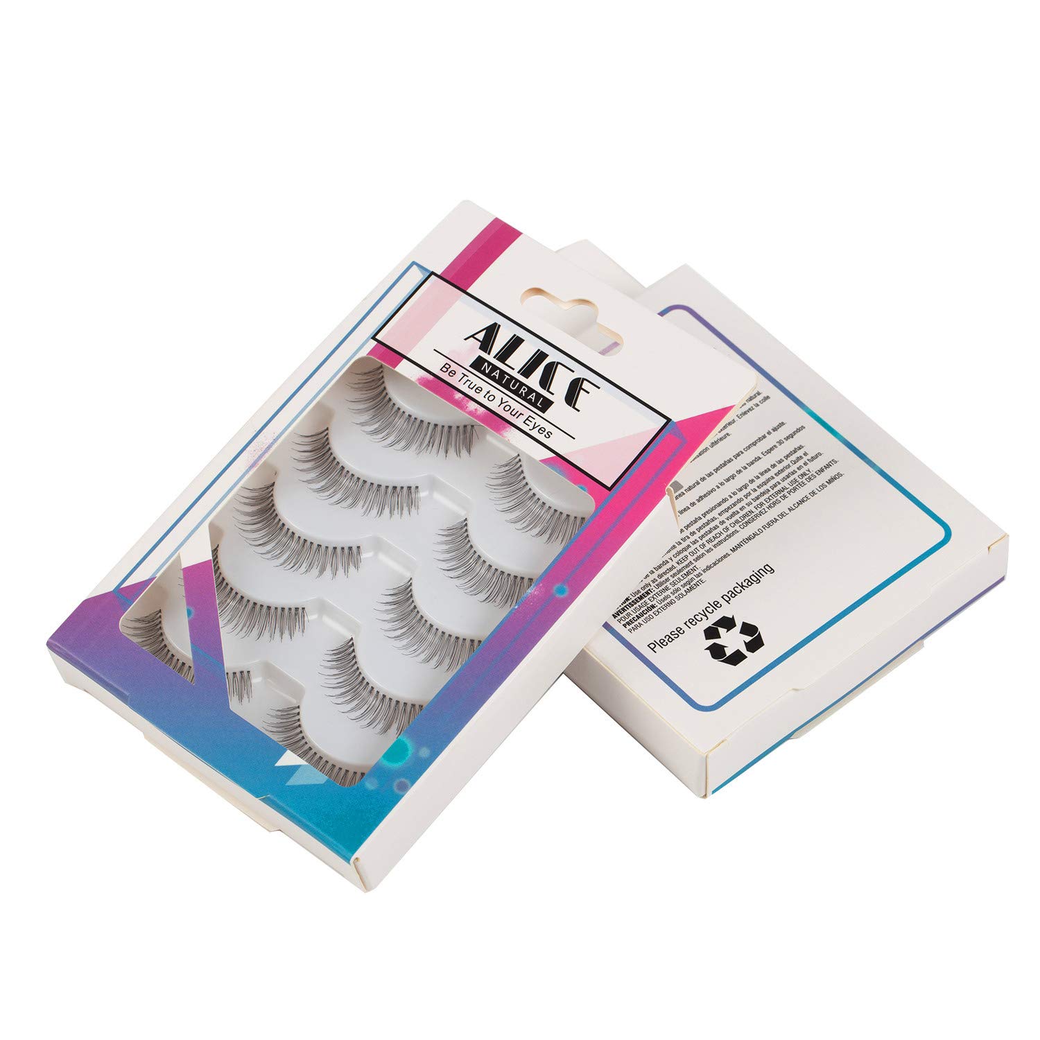 ALICE Lashes 110 Natural Hand Knotted False Eyelashes 5 Pairs Multipack