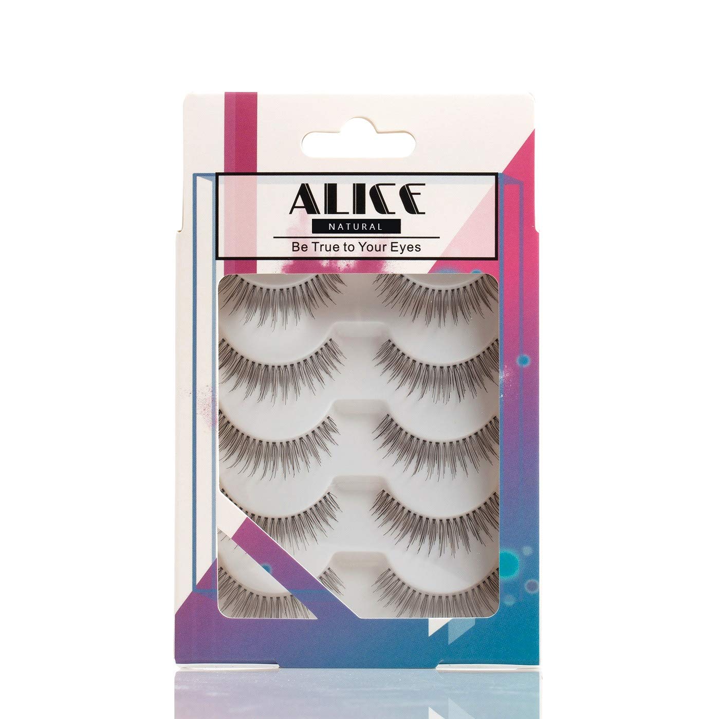 ALICE Lashes 110 Natural Hand Knotted False Eyelashes 5 Pairs Multipack