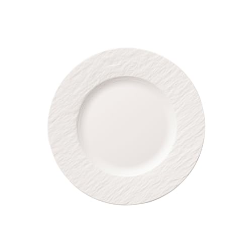 Villeroy & Boch Manufacture Rock Blanc Salad Plate, 8.5 in, Premium Porcelain, White