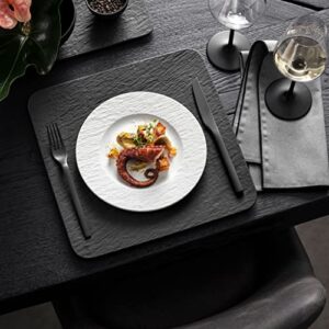 Villeroy & Boch Manufacture Rock Blanc Salad Plate, 8.5 in, Premium Porcelain, White