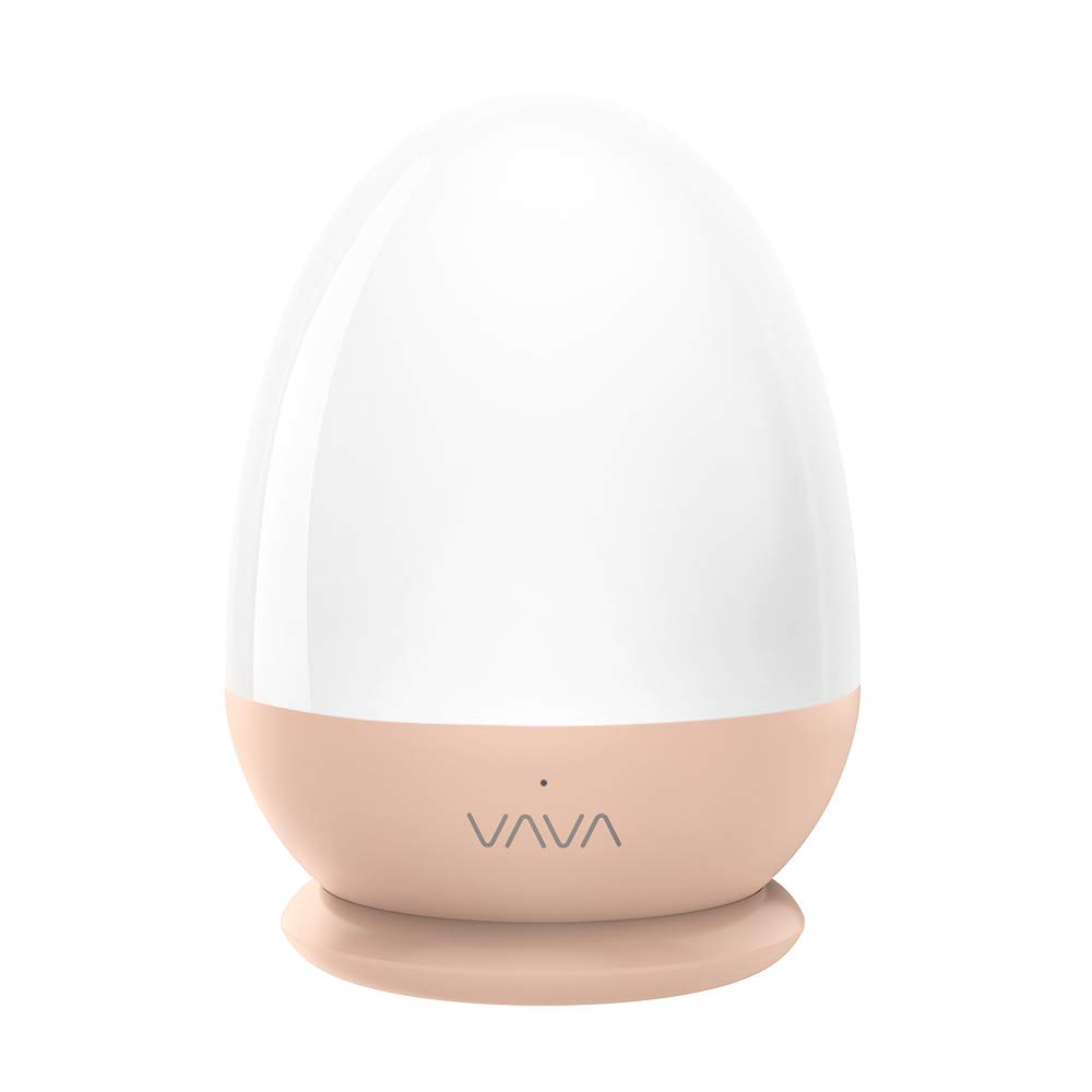 VAVA VA-CL006 Kids, Baby Night Light, Bedside Lamp for Breastfeeding, ABS+PC, Touch Control, Timer Setting-Pink