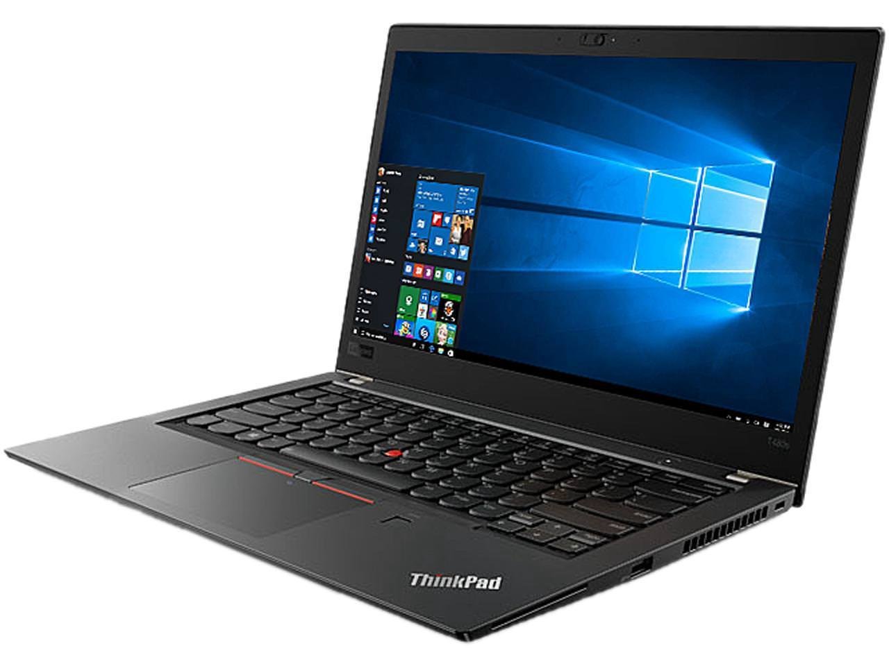 Lenovo ThinkPad T480s Windows 10 Pro Laptop - i7-8650U, 16GB RAM, 512GB PCIe NVMe SSD, 14" IPS FHD (1920x1080) Touch Display w/NVIDIA MX150 Graphics, Black