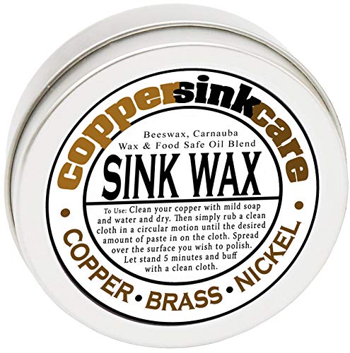 Copper, Brass and Nickel Sink Care Protective Wax