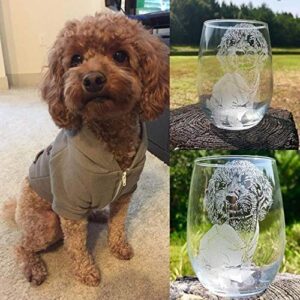 Personalized Pet Engraved Glass, Engraved wine glass, Custom Pet picture, Pet memorial Engraved Glass, Pet picture on glass
